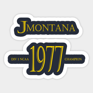 Joe Montana University of Notre Dame Sticker